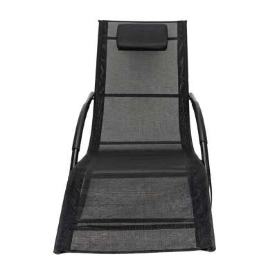 LUARO rocking garden lounger with headrest