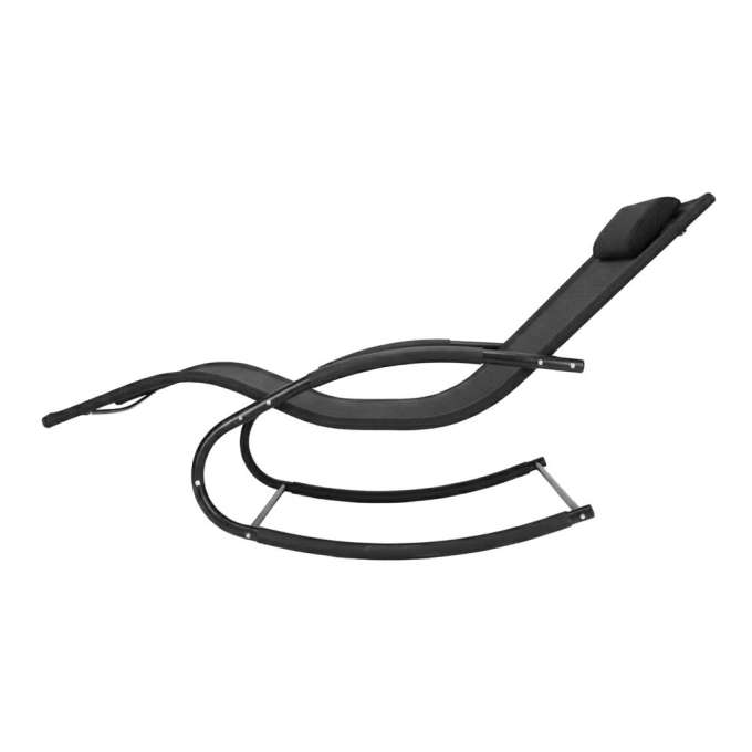 LUARO rocking garden lounger with headrest