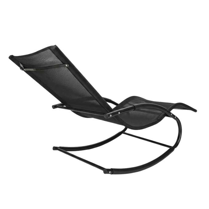 LUARO rocking garden lounger with headrest
