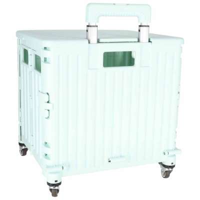 LUARO shopping transport cart folding 4 wheels lid green
