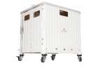 LUARO shopping transport cart folding 4 wheels lid white 9