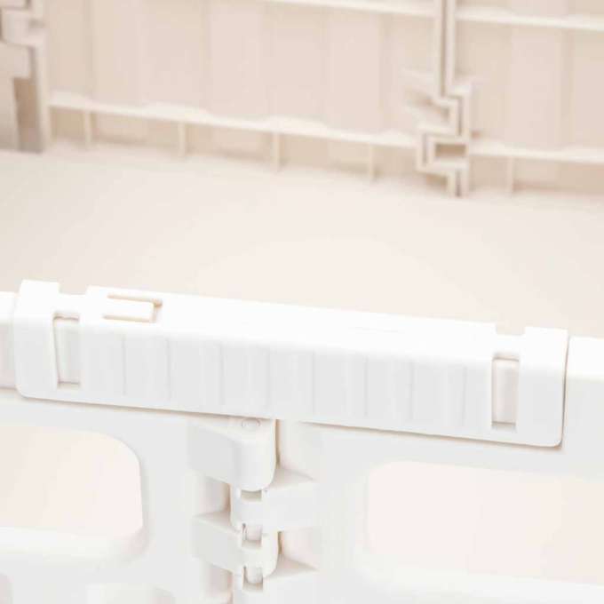 LUARO shopping transport cart folding 4 wheels lid white