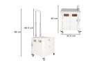 LUARO shopping transport cart folding 4 wheels lid white 16