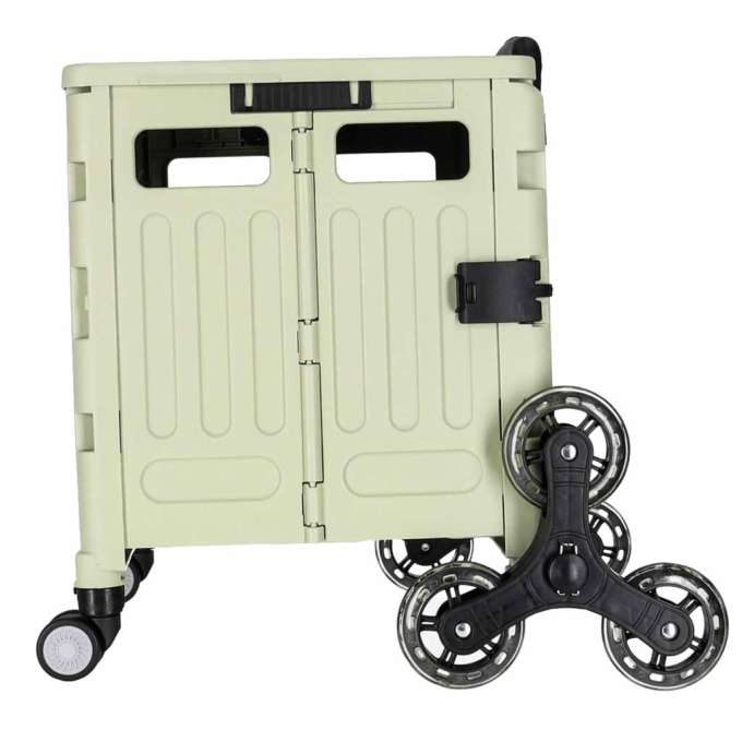 LUARO shopping transport cart folding 8 wheels lid