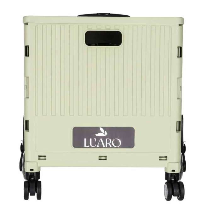 LUARO shopping transport cart folding 8 wheels lid