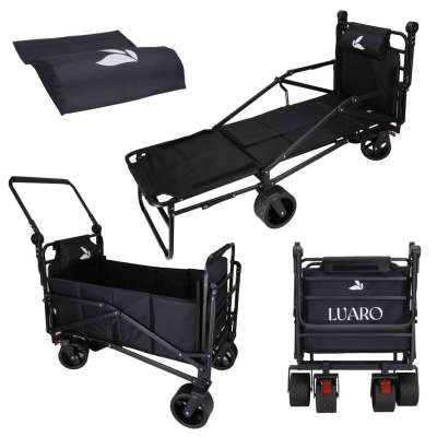 LUARO transport trolley foldable 2-in-1 camp bed