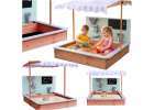 LULILO Sablo wooden sandbox with 360° 120cm rotating canopy 1