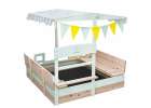 LULILO Vendo wooden sandbox 360° rotating canopy lockable bench 120cm 2