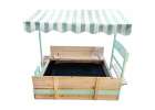 LULILO Vendo wooden sandbox 360° rotating canopy lockable bench 120cm 4