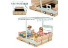 LULILO Vendo wooden sandbox 360° rotating canopy lockable bench 120cm 10
