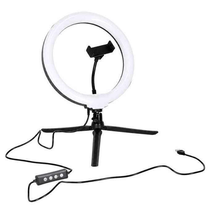 Lampa pierścieniowa do selfie LED RGB na statywie