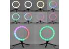 Lampa pierścieniowa do selfie LED RGB na statywie 11