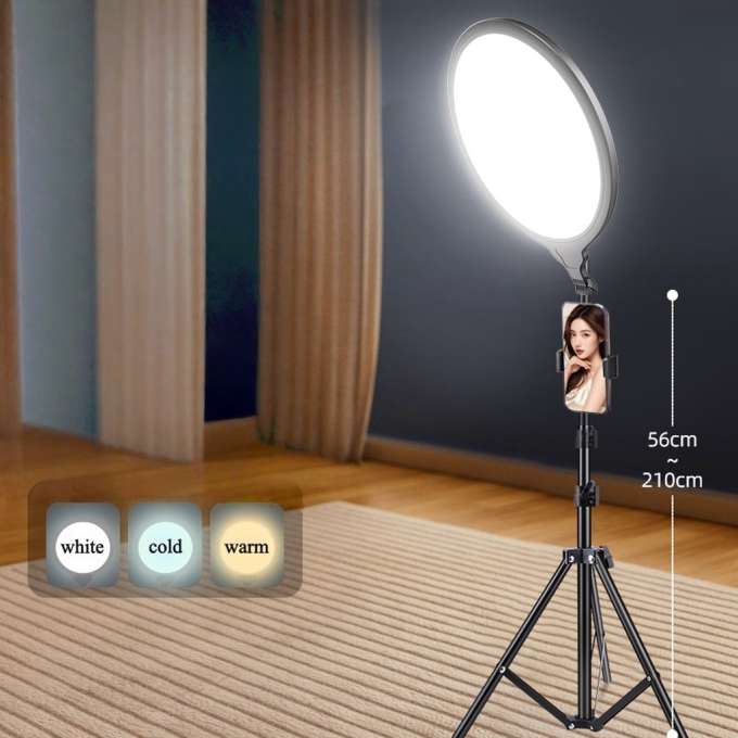 Lampa pierścieniowa do selfie LED na statywie