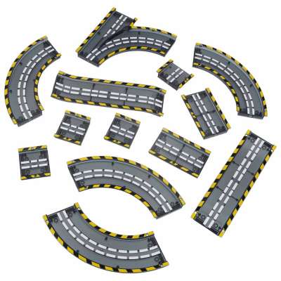 Luminous magnetic car race track 1 vehicle 153 elements