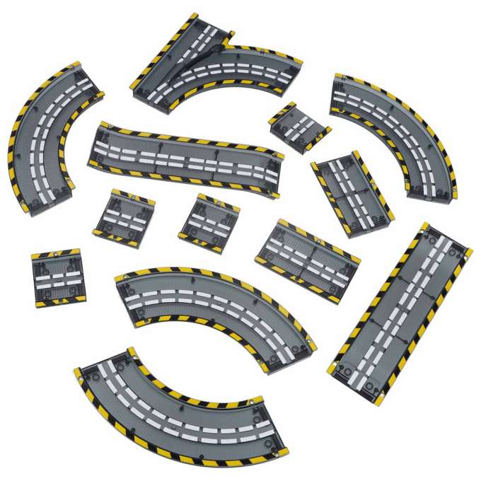 Luminous magnetic car race track 1 vehicle 153 elements