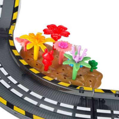 Luminous magnetic car race track 1 vehicle 153 elements