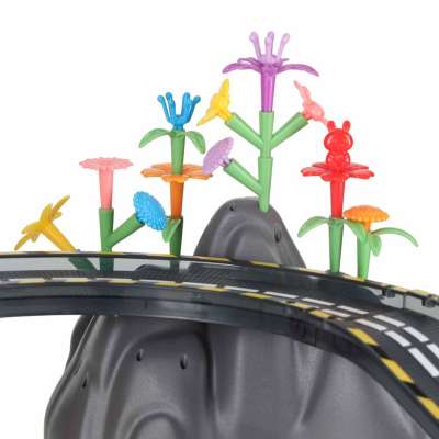 Luminous magnetic car race track 1 vehicle 153 elements