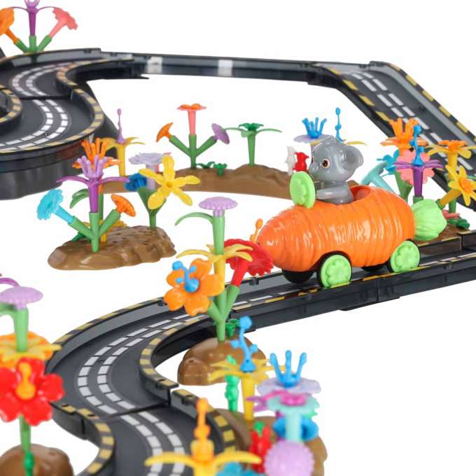 Luminous magnetic car race track 2 vehicles 310 elements