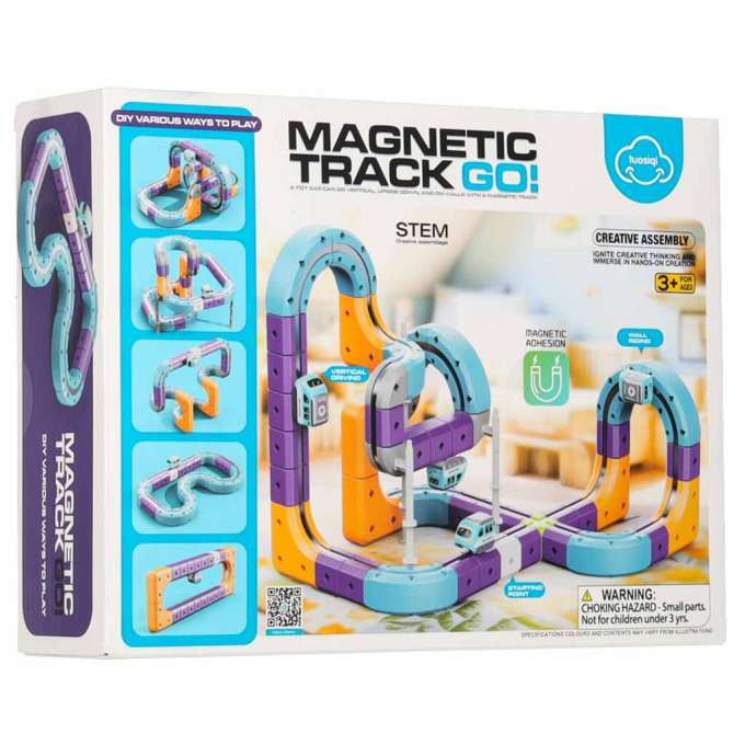 Magnetic Building Blocks 87-Piece Race Track Set