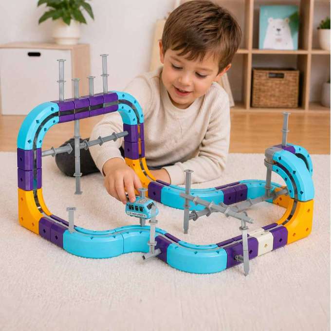 Magnetic Building Blocks 87-Piece Race Track Set