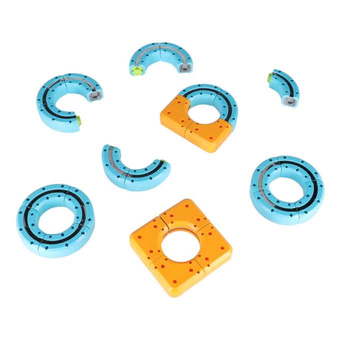 Magnetic Building Blocks Race Track Set with 127 Pieces