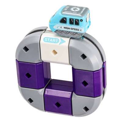 Magnetic Building Blocks Race Track Set with 54 Pieces