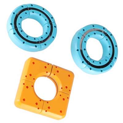 Magnetic Building Blocks Race Track Set with 54 Pieces