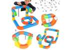 Magnetic Building Blocks Race Track and Trains Set 101 Pieces 1