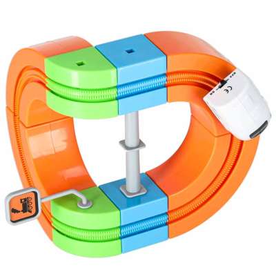 Magnetic Building Blocks Race Track and Trains Set 101 Pieces