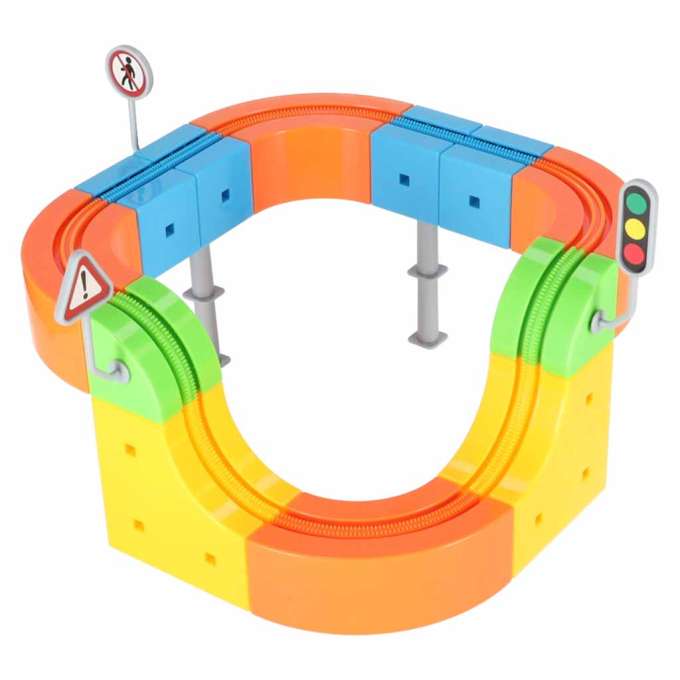 Magnetic Building Blocks Race Track and Trains Set 101 Pieces