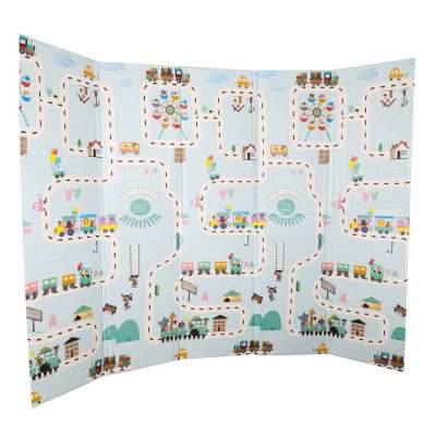 Mata edukacyjna piankowa dwustronna składana 150x200cm balony ulica