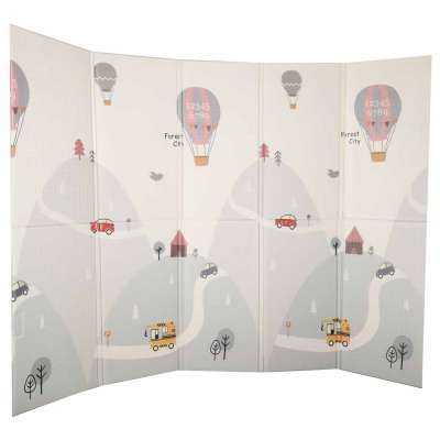 Mata edukacyjna piankowa dwustronna składana 150x200cm balony ulica