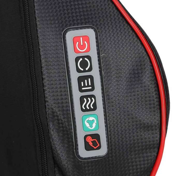 Neck and back massage pillow with remote control and heating function
