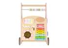 Push toy for children wooden walker with abacus pink 4