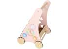 Push toy for children wooden walker with abacus pink 6