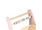 Push toy for children wooden walker with abacus pink 11