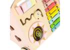 Push toy for children wooden walker with abacus pink 13