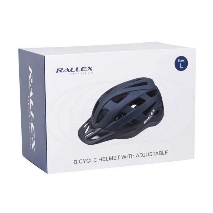 RALLEX Women's bicycle helmet men's adjustable black L 58-62cm