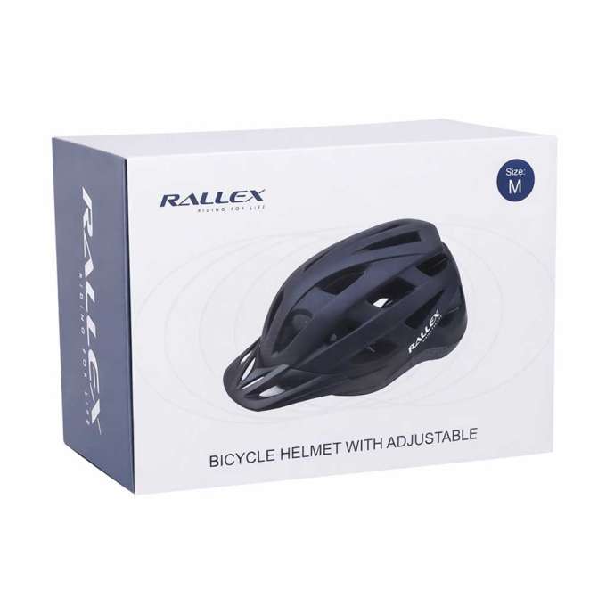 RALLEX Women's bicycle helmet men's adjustable black M 54-58cm