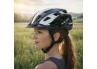 RALLEX Women's bicycle helmet men's adjustable black and white L 58-62cm 7