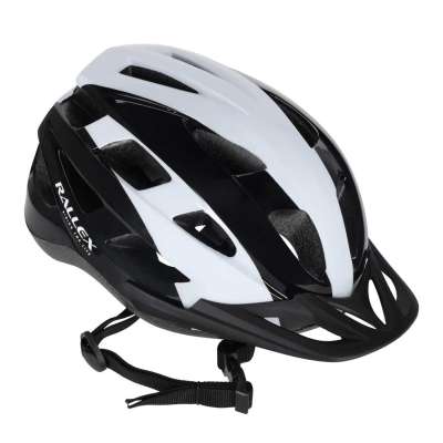 RALLEX Women's bicycle helmet men's adjustable black and white M 54-58cm