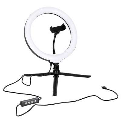 RGB LED selfie ring light on tripod