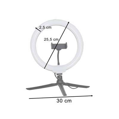 RGB LED selfie ring light on tripod