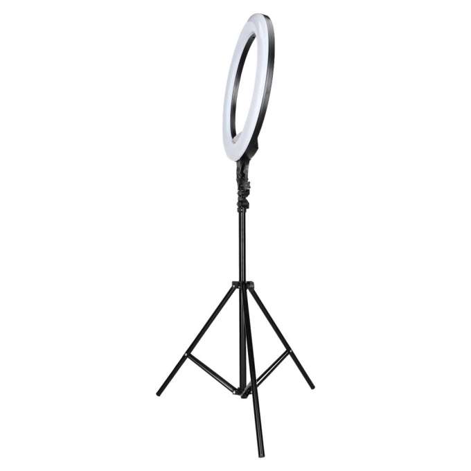 RGB LED selfie ring light on tripod 3 handles
