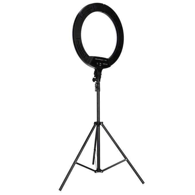 RGB LED selfie ring light on tripod 3 handles