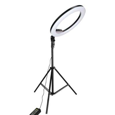 RGB LED selfie ring light on tripod 3 handles