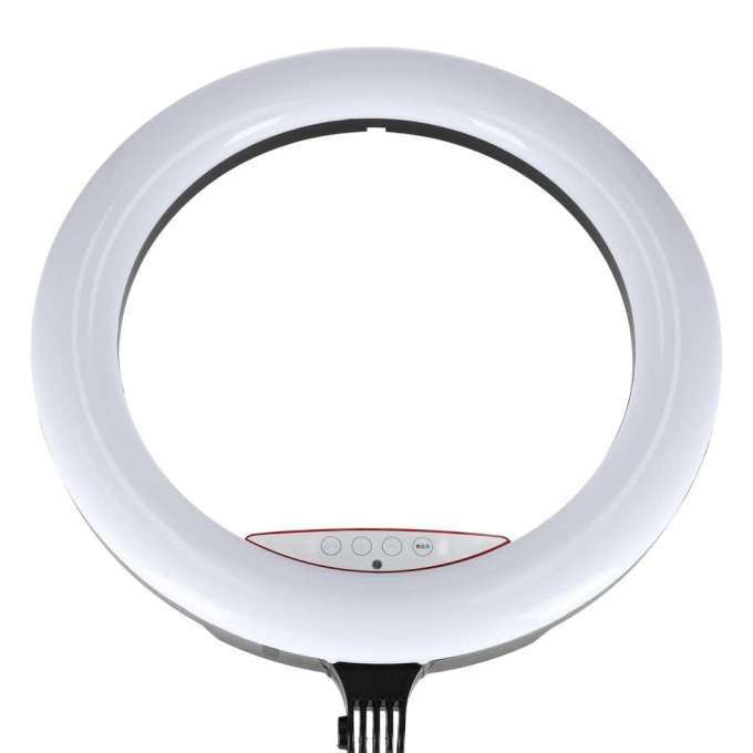 RGB LED selfie ring light on tripod 3 handles
