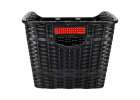 Rattan rear rack bicycle basket with reflector 7