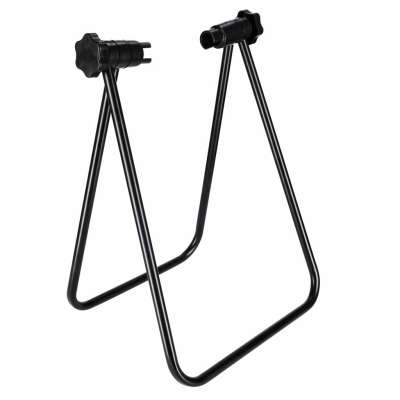 Rear wheel folding metal service bike stand
