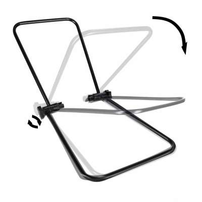 Rear wheel folding metal service bike stand
